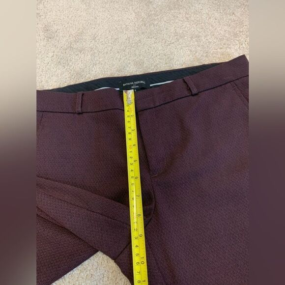 Banana Republic maroon Reegan mid rise slim fit pants Sz 6 - Picture 8 of 12